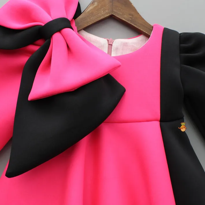 Clearance Dual Tone Dress Wiith Bows Detailing Dresses & Sets | Dresses
