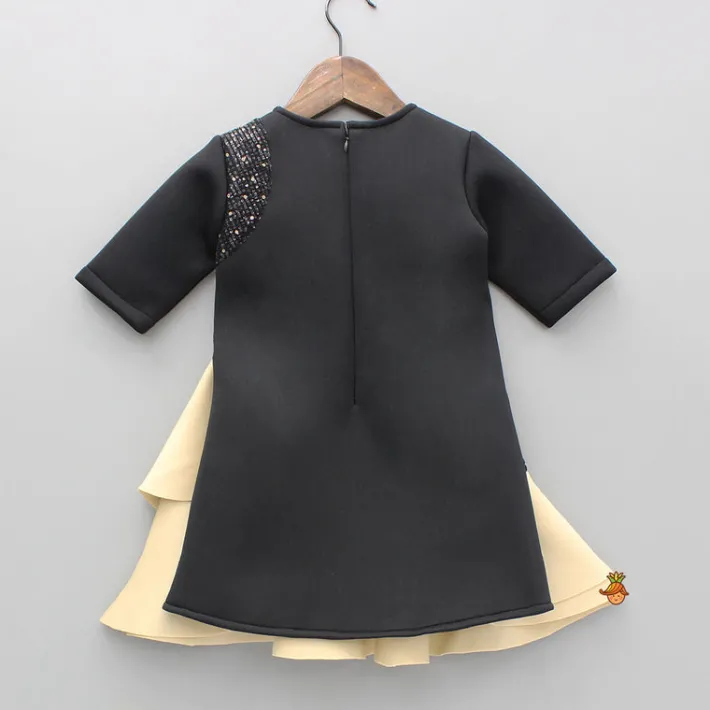 New Dual Tone Dress With Embroidery Detailing Dresses & Sets | Dresses