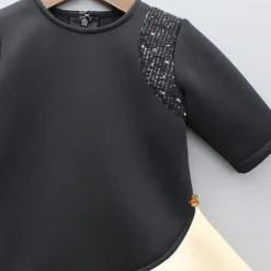 New Dual Tone Dress With Embroidery Detailing Dresses & Sets | Dresses