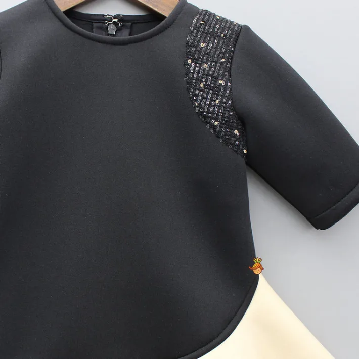New Dual Tone Dress With Embroidery Detailing Dresses & Sets | Dresses