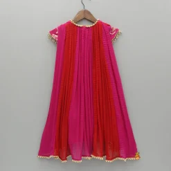 New Dual Tone Embroidered Cap Sleeves Kurti Ethnic Wear | Kurtis & Jumpsuits