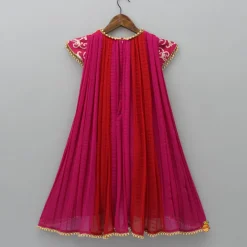 Clearance Dual Tone Embroidered Cap Sleeves Kurti Ethnic Wear | Kurtis & Jumpsuits