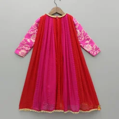 Sale Dual Tone Embroidered Sleeves Kurti Ethnic Wear | Kurtis & Jumpsuits