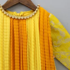 New Dual Tone Embroidered Sleeves High Low Kurti Ethnic Wear | Kurtis & Jumpsuits