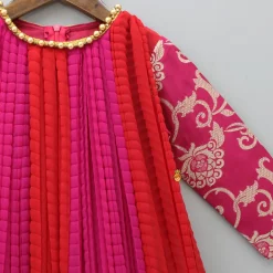 Best Dual Tone Embroidered Sleeves Kurti Ethnic Wear | Kurtis & Jumpsuits