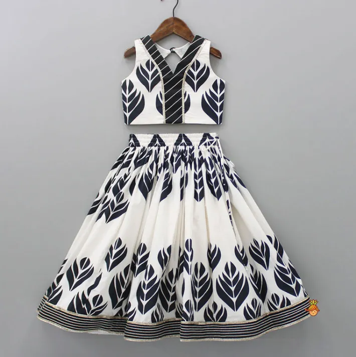 Sale Dual Tone Printed Top And Flared Lehenga Ethnic Wear | Lehengas & Ghagras