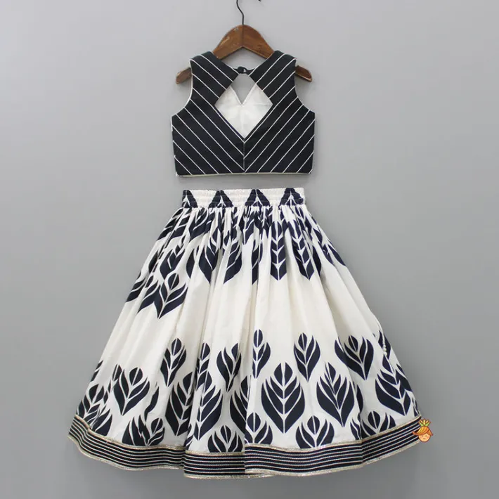 Sale Dual Tone Printed Top And Flared Lehenga Ethnic Wear | Lehengas & Ghagras