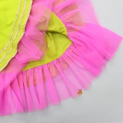 Hot Dual Tone Scalloped Flap Top And Contrasting Hem Lehenga Ethnic Wear | Lehengas & Ghagras