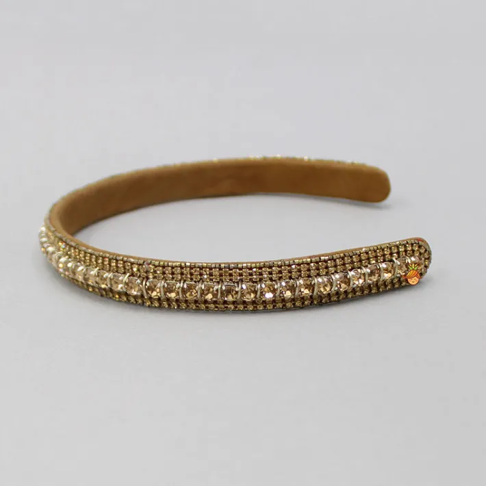 Discount Elegant Artificial Stone Embroidered Hairband Hair Accessories | Hair Bands