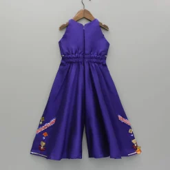 Best Elegant Artificial Stone And Bead Embellished Purple Jumpsuit Ethnic Wear