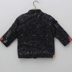 Sale Elegant Black Sequined Blazer BOY Formal Wear