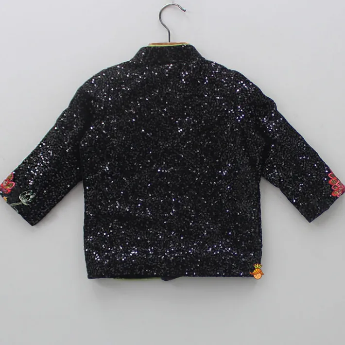 Sale Elegant Black Sequined Blazer BOY Formal Wear