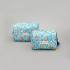 Hot Elegant Blue Block-Printed Pouch Bags - Set Of 2 Bags