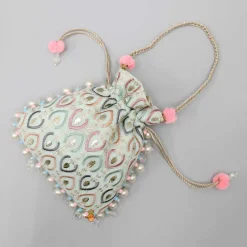 Outlet Elegant Embroidered Braided String Potli Bag Bags