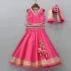 Best Elegant Pink Top And Fringes Tassels Detail Lehenga With Matching Dupatta Ethnic Wear | Lehengas & Ghagras