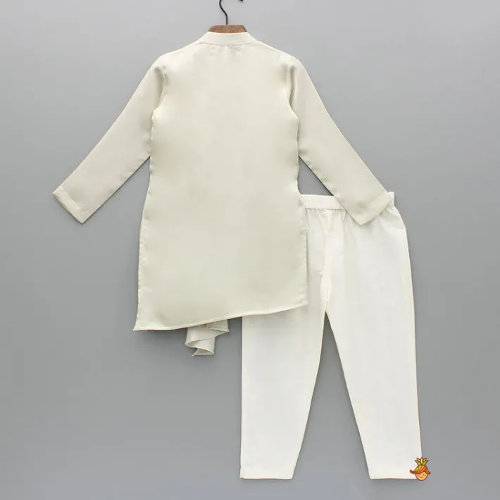 Best Elegant Pleated Drape Kurta With Flap And Pant BOY Indian Ethnic Wear | Ethnic Sets
