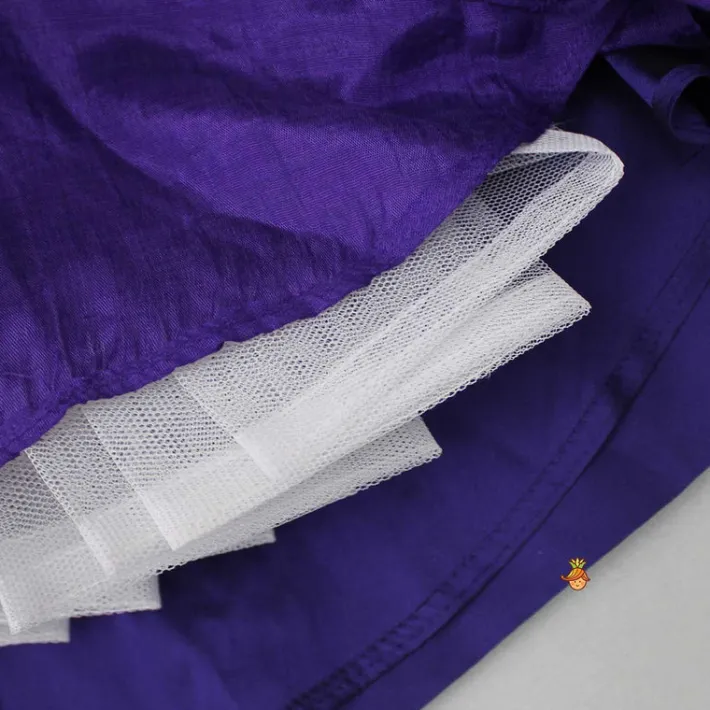Outlet Elegant Purple Layered Dress With Matching Detachable Bow And Head Band Dresses & Sets | Dresses