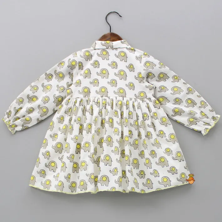 Online Elephant Print Dress With Heart Shaped Pocket Dresses & Sets | Dresses