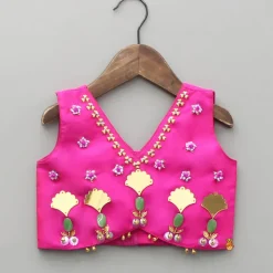 Sale Embellised Pink Top And Lehenga With Dupatta Ethnic Wear | Lehengas & Ghagras