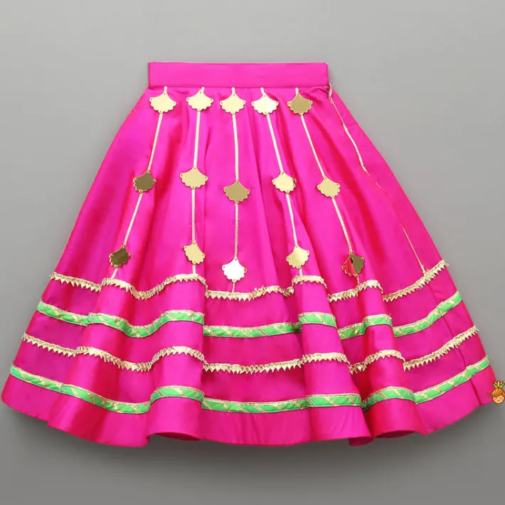 Sale Embellised Pink Top And Lehenga With Dupatta Ethnic Wear | Lehengas & Ghagras
