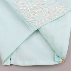Discount Embellished Embroidered Blue Top And Brocade Lehenga Ethnic Wear | Lehengas & Ghagras