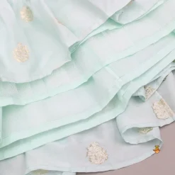 Discount Embellished Embroidered Blue Top And Brocade Lehenga Ethnic Wear | Lehengas & Ghagras
