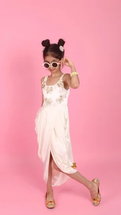 New Embellished Pleated Dhoti Style Dress Ethnic Wear | Kurtis & Jumpsuits