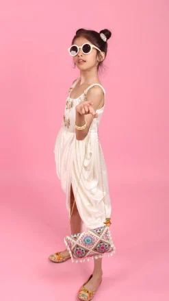 New Embellished Pleated Dhoti Style Dress Ethnic Wear | Kurtis & Jumpsuits