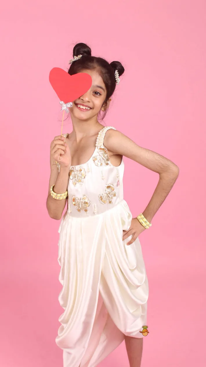 New Embellished Pleated Dhoti Style Dress Ethnic Wear | Kurtis & Jumpsuits