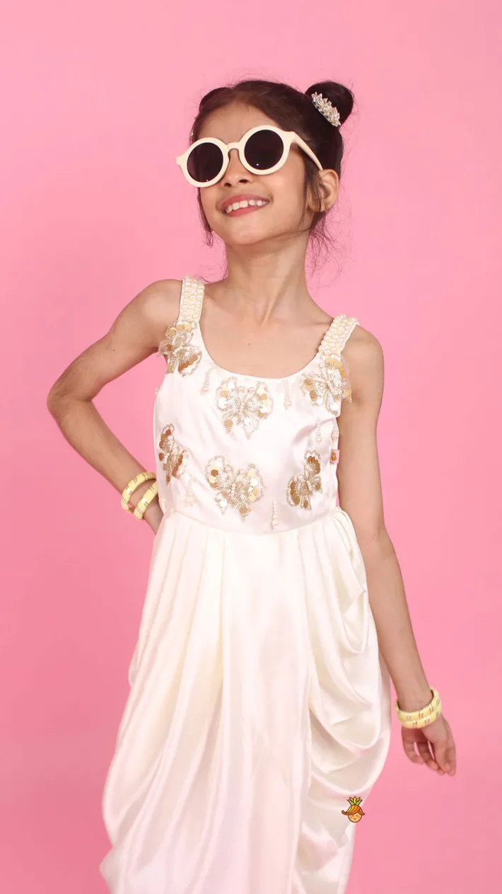 New Embellished Pleated Dhoti Style Dress Ethnic Wear | Kurtis & Jumpsuits