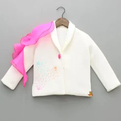 Outlet Embellished White Blazer Style Top With Pant And Bow Hairclip Dresses & Sets | Sets