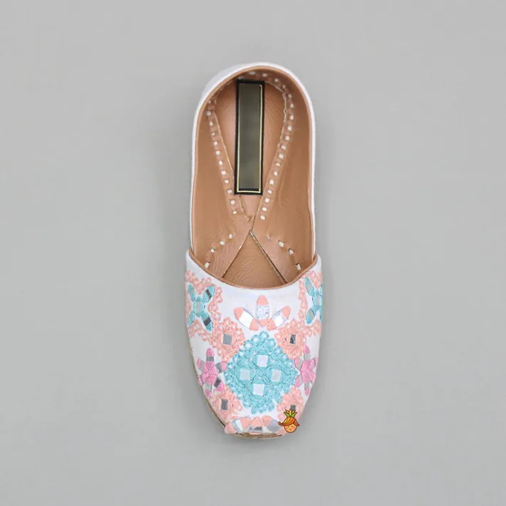 Outlet Embroidered And Faux Mirror Work Jutti BOY Shoes | Shoes