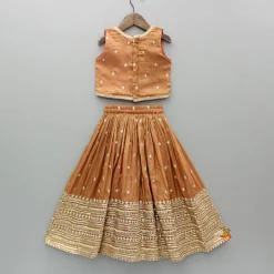 Hot Embroidered And Lace Work Top With Lehenga And Dupatta Ethnic Wear | Lehengas & Ghagras