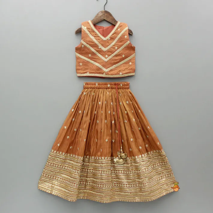 Hot Embroidered And Lace Work Top With Lehenga And Dupatta Ethnic Wear | Lehengas & Ghagras