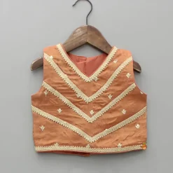 Hot Embroidered And Lace Work Top With Lehenga And Dupatta Ethnic Wear | Lehengas & Ghagras
