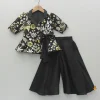 Fashion Embroidered Black Jacket Style Top And Flared Palazzo Ethnic Wear | Palazzos & Shararas