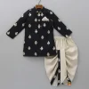 Best Embroidered Black Kurta And Beige Dhoti BOY Indian Ethnic Wear | Ethnic Sets