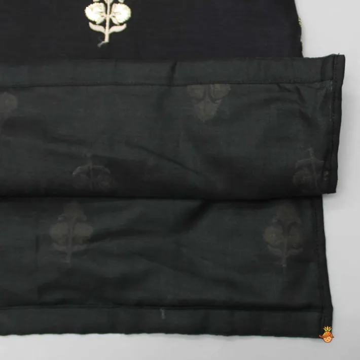 Best Embroidered Black Kurta And Beige Dhoti BOY Indian Ethnic Wear | Ethnic Sets