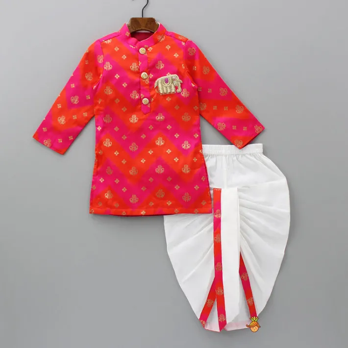 Sale Embroidered Dual Tone Kurta And Dhoti BOY Indian Ethnic Wear | Ethnic Sets
