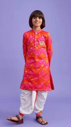 Sale Embroidered Dual Tone Kurta And Dhoti BOY Indian Ethnic Wear | Ethnic Sets