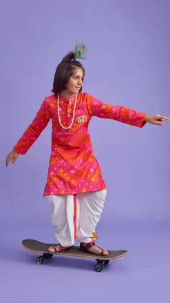 Sale Embroidered Dual Tone Kurta And Dhoti BOY Indian Ethnic Wear | Ethnic Sets