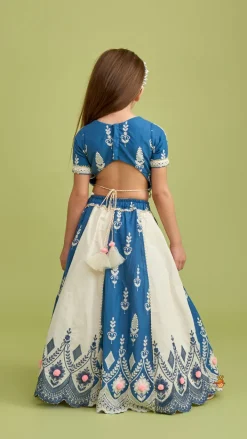 Discount Embroidered Dual Tone Stylish Top And Lehenga With Net Dupatta Ethnic Wear | Lehengas & Ghagras