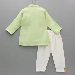 Fashion Embroidered Green Kurta And Pyjama BOY Indian Ethnic Wear | Ethnic Sets