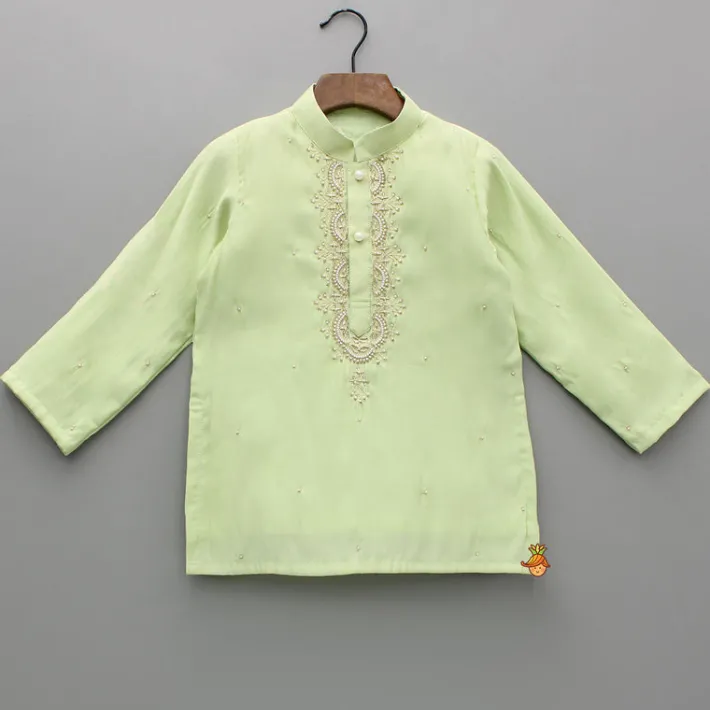 Fashion Embroidered Green Kurta And Pyjama BOY Indian Ethnic Wear | Ethnic Sets