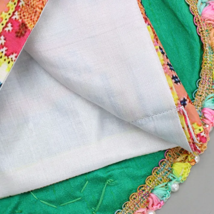 Discount Embroidered Heart Shaped Top And Multicolour Lehenga With Dupatta Ethnic Wear | Lehengas & Ghagras