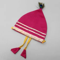 Best Embroidered Krishna Angarkha Style Kurta With Lace Work Dhoti And Mukut BOY Indian Ethnic Wear | Ethnic Sets