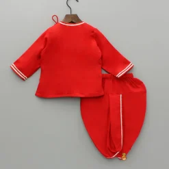 Fashion Embroidered Kurta And Dhoti With Cap And Booties BOY Baby Essentials | Infant Clothing