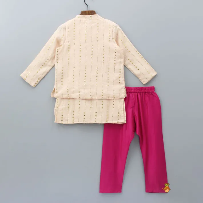 Fashion Embroidered Kurta And Jacket With Pyjama BOY Indian Ethnic Wear | Ethnic Sets
