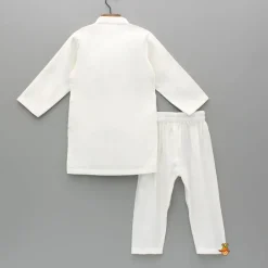 Fashion Embroidered Off White Kurta And Pyjama BOY Twinning Sets | Indian Ethnic Wear