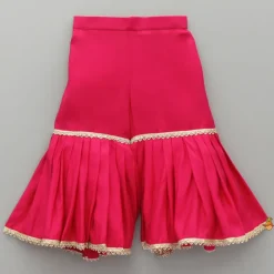 Best Embroidered Pink Kurti With Sharara And Dupatta Ethnic Wear | Palazzos & Shararas